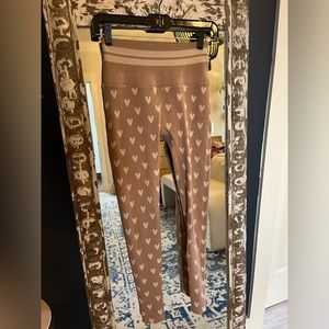 Spiritual Gangster Love Sculpt Jacquard Leggings XS Hearts